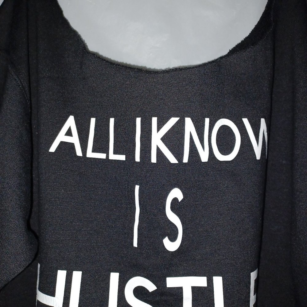 CHAMPION CUSTOMIZED WOMEN'S ALL I KNOW IS HUSTLE SWEATSHIRT - Picture 2 of 12